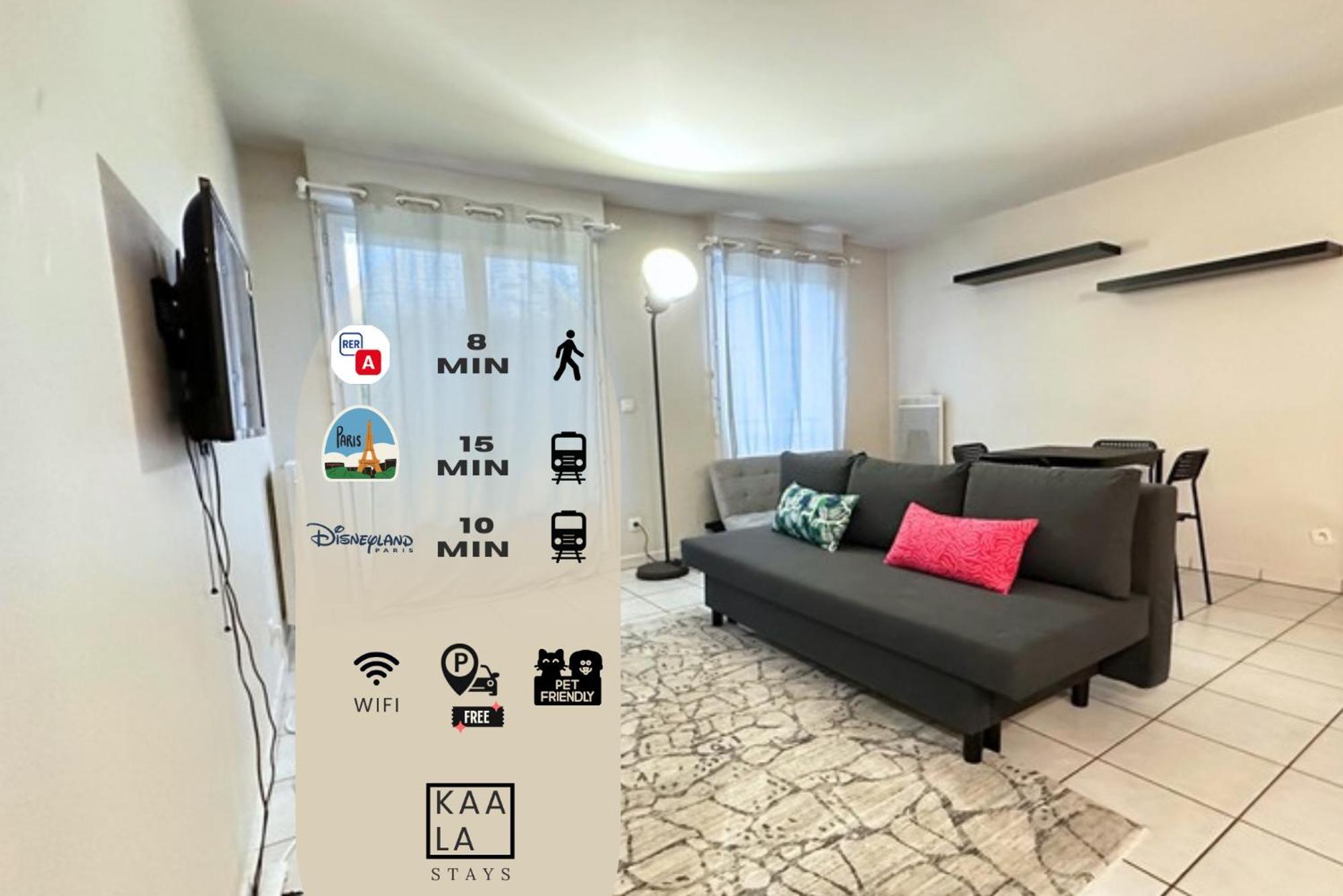 Kaala Stays - Apt Spacieux Paris-Disneyland Нуази-ле-Гран Екстериор снимка